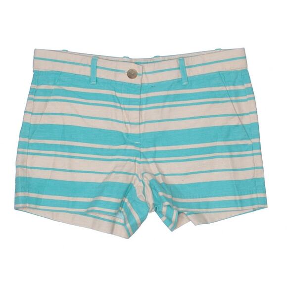 GAP 100% Cotton Light Tan & White Striped Low Rise Shorts Size 0 - Picture 1 of 7